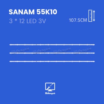 بک لایت تلویزیون صنام مدل 55K10