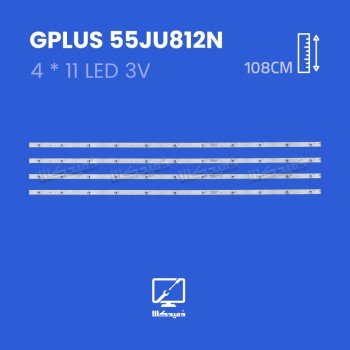 بک لایت تلویزیون جی پلاس مدل 55JU812N