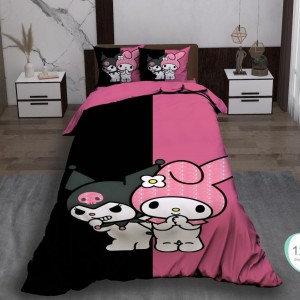 روتختی  ۱نفره کرومی4تکه۳ بعدی برند رمانتیک (چاپ دیجیتال)