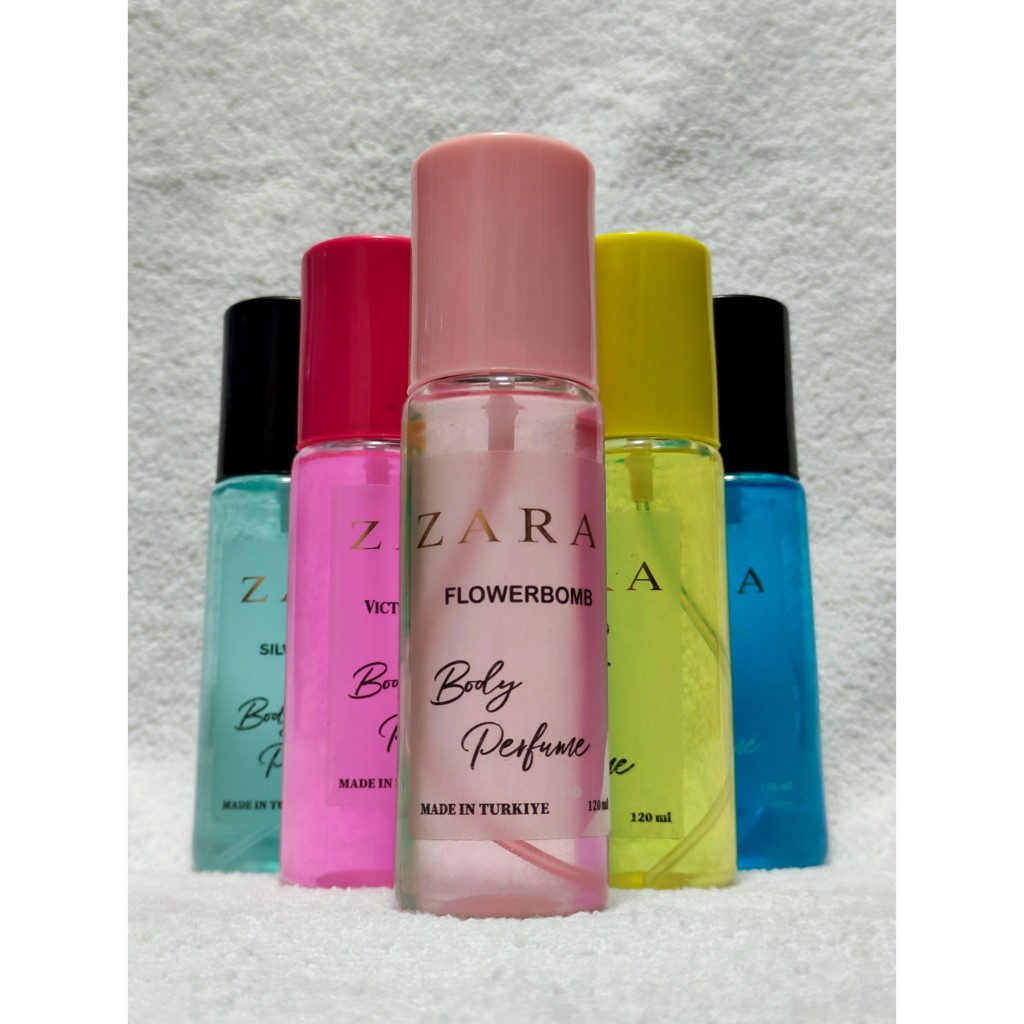 بادی اسپلش Zara مدل Flowerbomb شاینی حجم 120 میلی لیتر