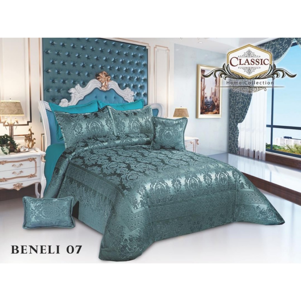 روتختی دونفره ۸ تکه کلاسیک ابریشم ژاکارد طرح BENELI