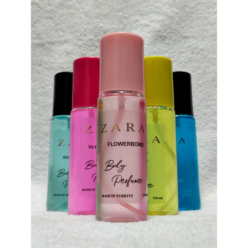 بادی اسپلش Zara مدل Flowerbomb شاینی حجم 120 میلی لیتر