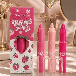 رژ لب مدادی پیچی دراگون رانی مدل Berry Juicy پک ۳ عددی