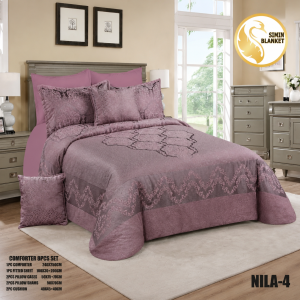 روتختی دونفره ۸ تکه سیمین بلانکت ابریشم ژاکارد طرح NILA