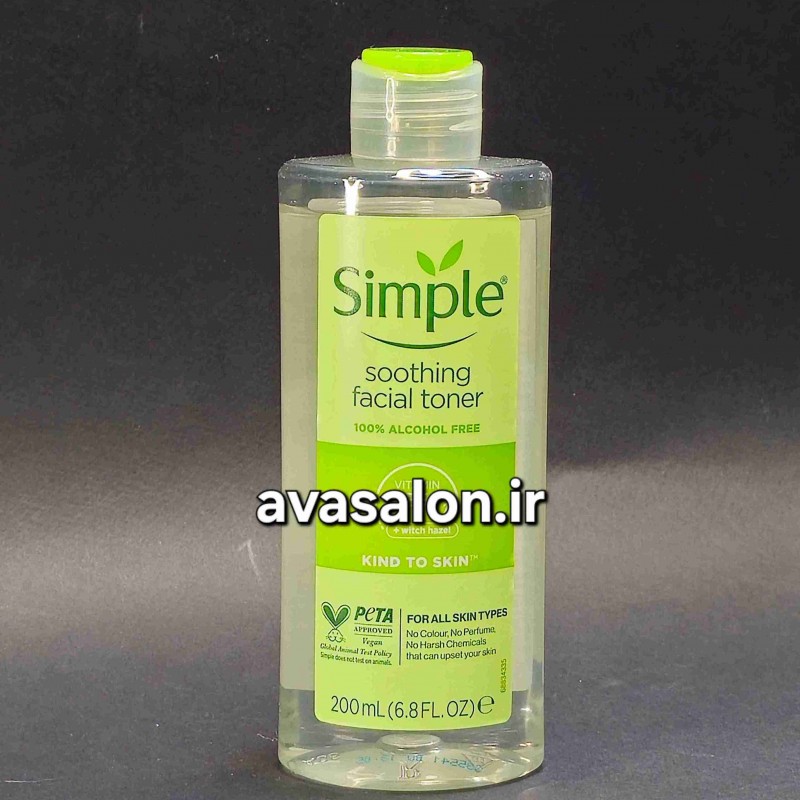 تونر تسکین دهنده پوست سیمپل Simple