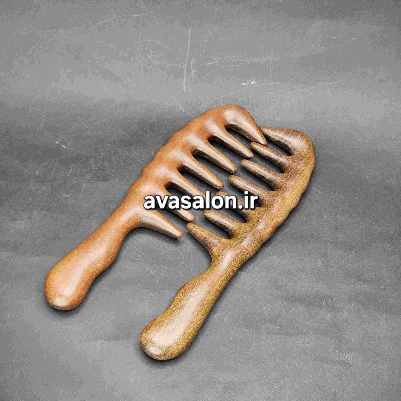 شانه چوبی دندانه پهن
