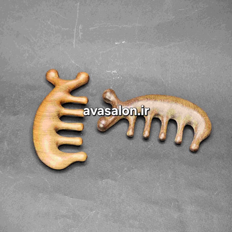 ماساژور اسکالپ گوشا چوبی 5 سر طرح اسب آبی