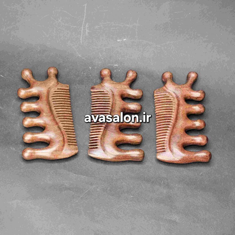 شانه ماساژور چوبی صورت و اسکالپ