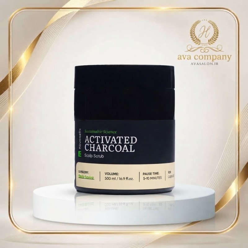 اسکراب پوست سر نووسیلیکس Activated Charcoal Scalp Scrub | پاکسازی و لایه‌برداری پوست سر | D6