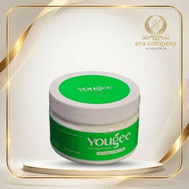 اسکراب اسکالپ یوگی YOUgee 250 گرمی | لایه‌بردار کف سر، پاکسازی عمیق و کنترل چربی پوست سر
