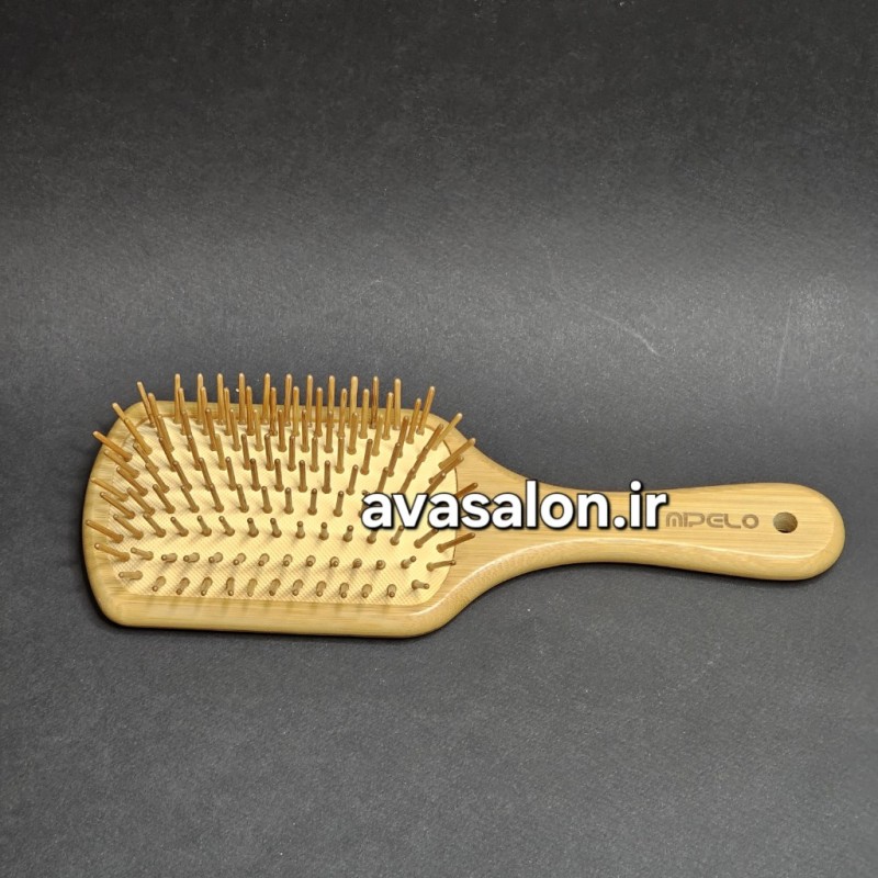 برس چوبی مستطیلی بامبو امپلوWooden hair bruSH mpelo