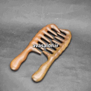 شانه چوبی دندانه پهن