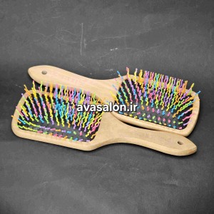 برس چوبی دانه پلاستیکی رنگی