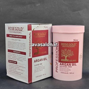 ماسک موی آرگان Rose Gold بدون سولفات – ترمیم، آبرسانی و احیای عمیق موهای آسیب‌دیده و کراتین‌شده
