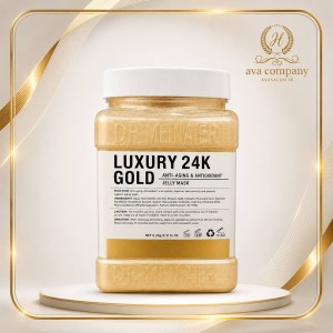 پودر هیدروژلی لوکس 24K Gold 850 گرمی | ضدپیری، آنتی‌اکسیدان و جوانساز حرفه‌ای پوست