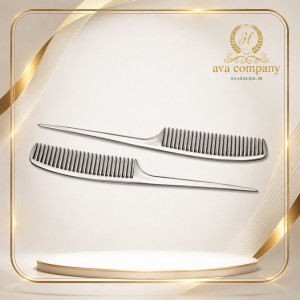 شانه دم باریک کربن آرایشگری حرفه‌ای | شانه ضد حرارت و آنتی‌استاتیک برای تقسیم‌بندی دقیق مو