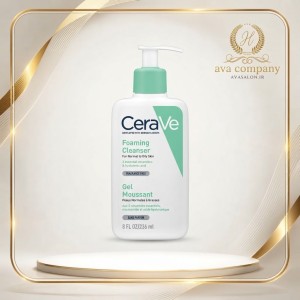 ژل شستشوی فومی سراوی CeraVe پوست نرمال تا چرب 236 میلی‌لیتر | پاک‌کننده ملایم و کنترل‌کننده چربی پوست