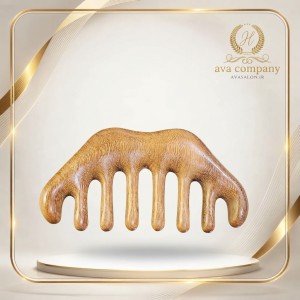 شانه و ماساژور چوبی سر و گردن – ابزار ماساژ کف سر و گردن برای کاهش استرس و افزایش گردش خون