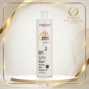 نانو کراتین رزگلد سفید (Rose Gold Nano Keratin) – صافی، احیا و بازسازی عمقی موهای آسیب‌دیده 1100 میل