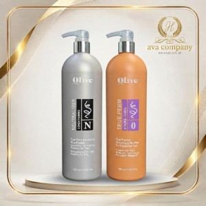 مواد فر مو اولیو (Olive Perm Solution) – محلول فر دائم حرفه‌ای 1000 میل برای ایجاد فر طبیعی و ماندگار