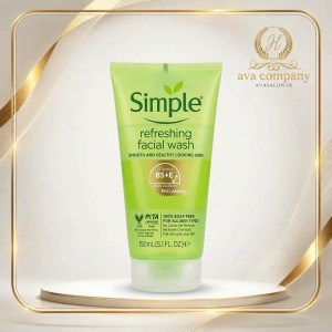 ژل شستشوی صورت سیمپل Refreshing Facial Wash (Simple) | پاک‌کننده ملایم و مناسب انواع پوست حساس