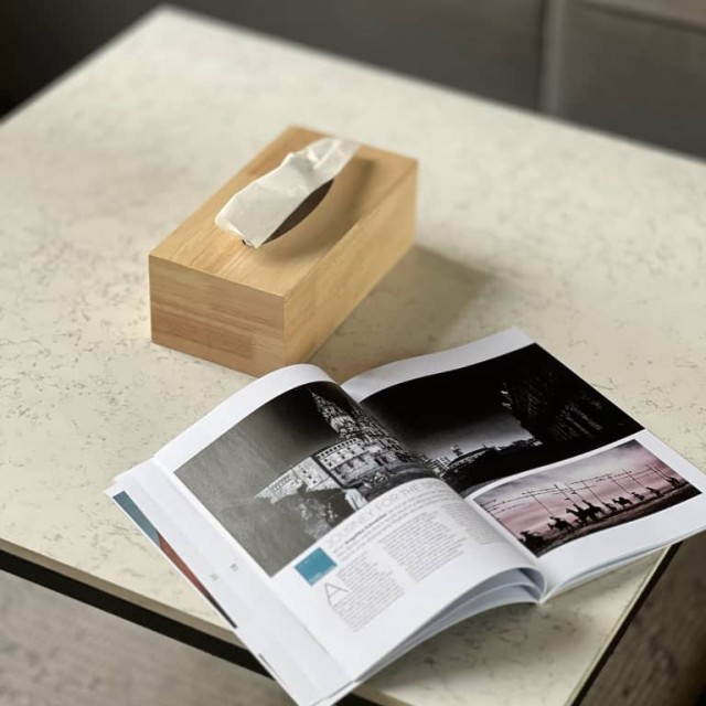 جای دستمال کاغذی  چوبی رو میزی کد 2227