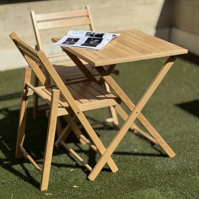 میز چوبی دو نفره تاشو – کد 4951