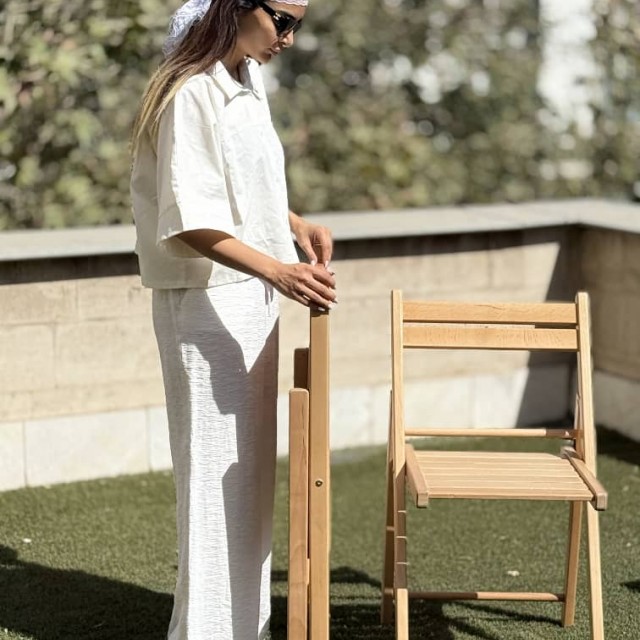 صندلی چوبی تاشو تمام چوب راش – کد 4953