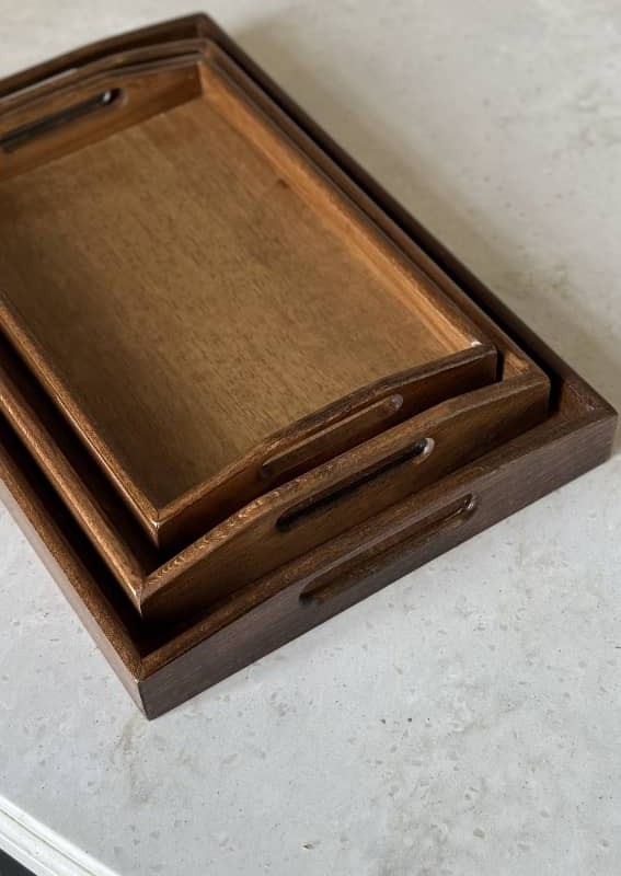 سینی پذیرایی تمام چوب لوکس_ B کد 3602