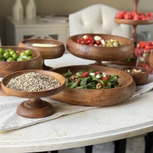 شیرینی خوری چوبی 20 سانت پایه دار کد 412