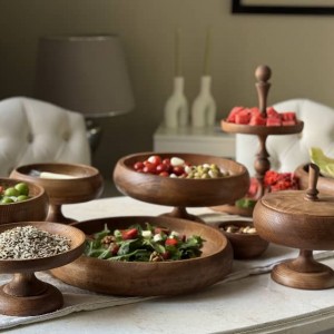 شیرینیخوری دو طبقه چوبی 30 سانت مدل هاوانا – کد 423
