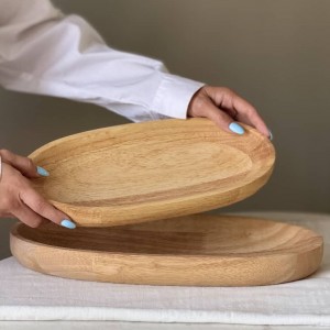دیس چوبی گود بیضی رابروود بزرگ کد 4535