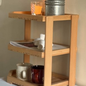 استند چوبی  سه طبقه کنج کد 4909