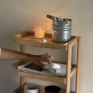 استند چوبی  سه طبقه کنج کد 4909