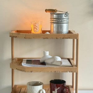 استند چوبی  سه طبقه کنج کد 4909