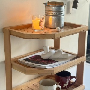 استند چوبی  سه طبقه کنج کد 4909