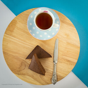 سینی گردان چوبی کوچک  تیره کد 4404