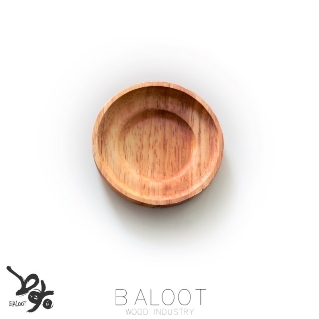 نعلبکی گرد چوبی روشن– کد 3208