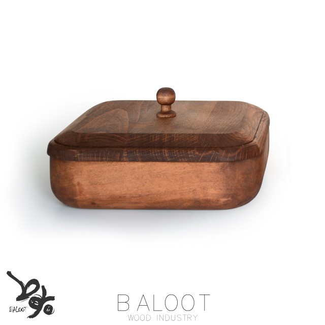 قندان  چوبی مربع 18*18  کد 4432