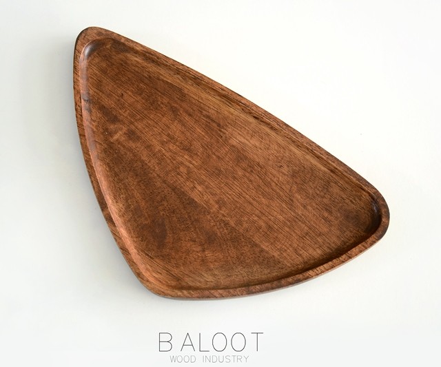 سینی چوبی مثلث کوچک کد 3355