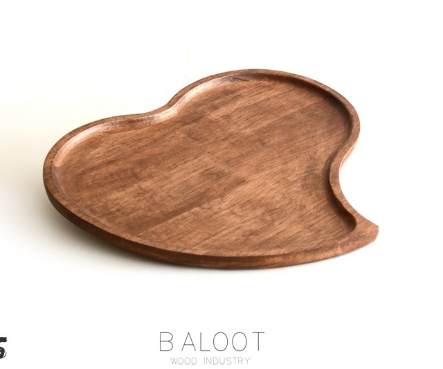 سینی چوبی طرح قلب کد 3328