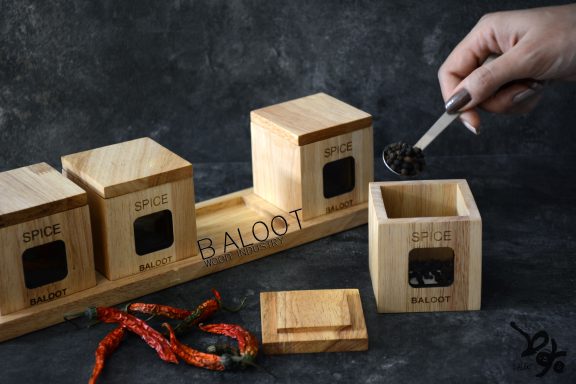 ادویه خوری چوبی رابروود کد 2208