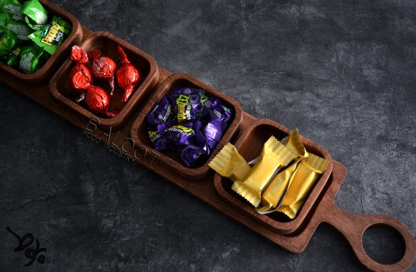 آجيل خوري چوبی  راكتي 4 كاسه  کد 3375