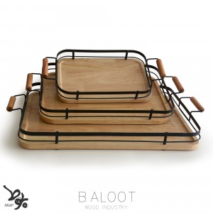 سيني چوب و فلز مستطيل بزرگ کد 5553