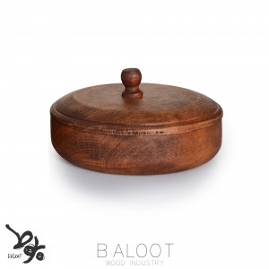 قندان چوبی گرد قطر 18 کد 4435