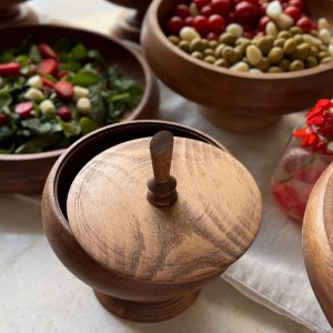 شکلات خوری چوبی لوکس پایه دار کد 411