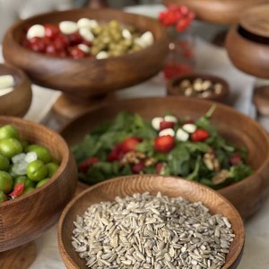 شیرینی‌خوری چوبی  لوکس ۲۵ سانت پایه‌دار کد413