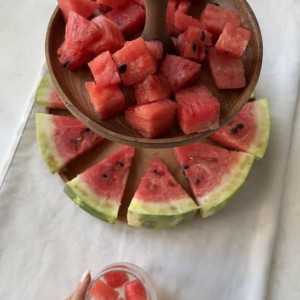 شیرینی‌خوری چوبی لوکس دو طبقه 30 سانت  مدل هاوانا – کد 423
