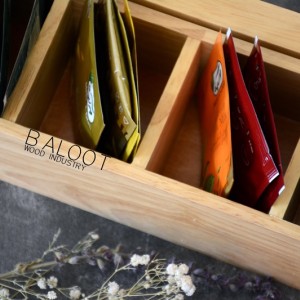 ظرف پذیرایی چوبی  4  خونه کد 510012