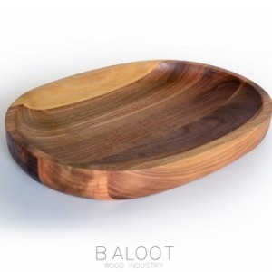 اردور چوبی بیضی مدل ولوت لوکس (چوب گردو ) – کد 4524